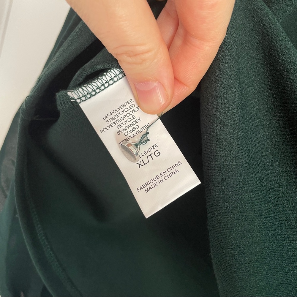 Suzy Shier Dark Green Blouse with Diamond Accents - Picture 7 of 7